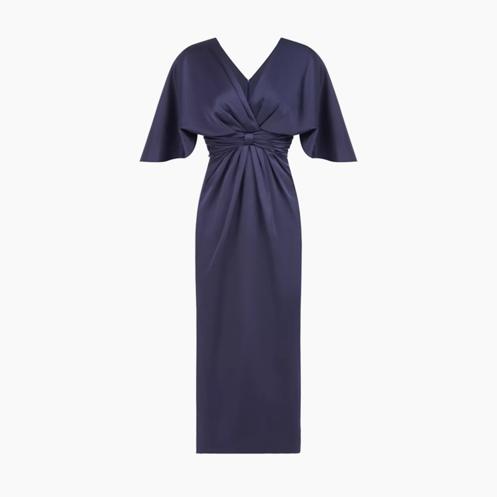 NWT Theia Lucia Navy Kimono Midi Dress